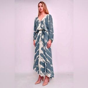 Young Fabulous Broke Tie Dye Wrap Maxi Dress